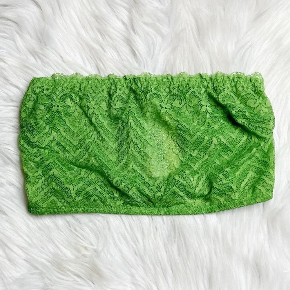 Forever 21 Lacey Bandeau Green Size Small
